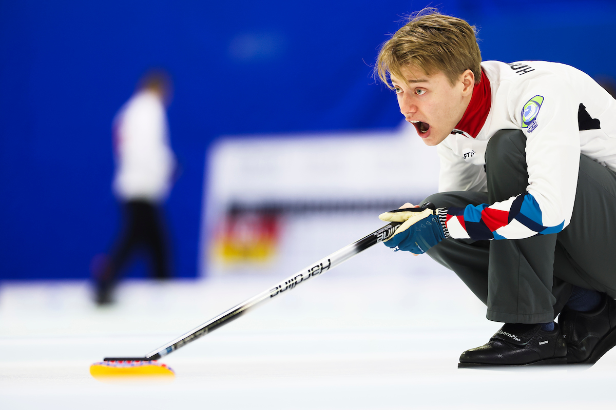 Norway's Lukas Hoestmaelingen © World Curling / Stephen Fisher